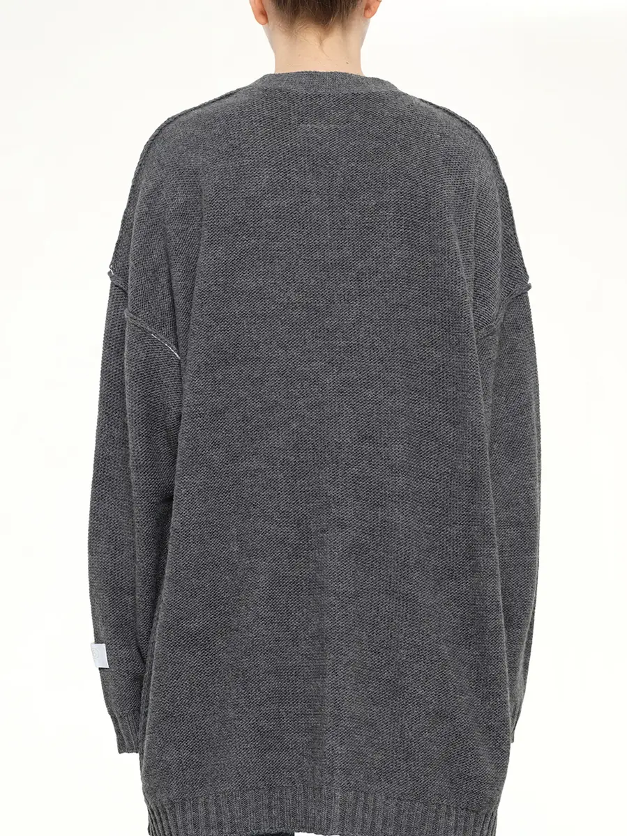 MM6 MAISON MARGIELA Cardigan in Grey Melange | Thumbnail 5 MM6 MAISON MARGIELA Cardigan in Grey Melange | Thumbnail 5