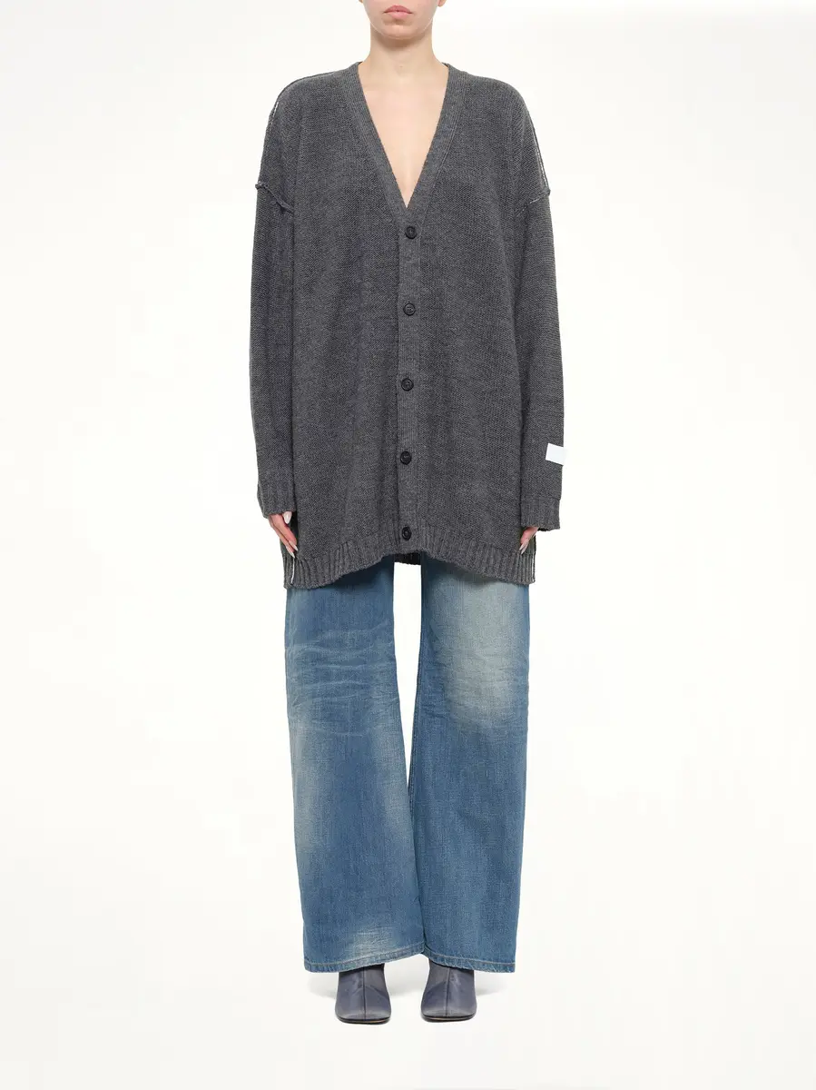 MM6 MAISON MARGIELA Cardigan in Grey Melange | Thumbnail 7 MM6 MAISON MARGIELA Cardigan in Grey Melange | Thumbnail 7