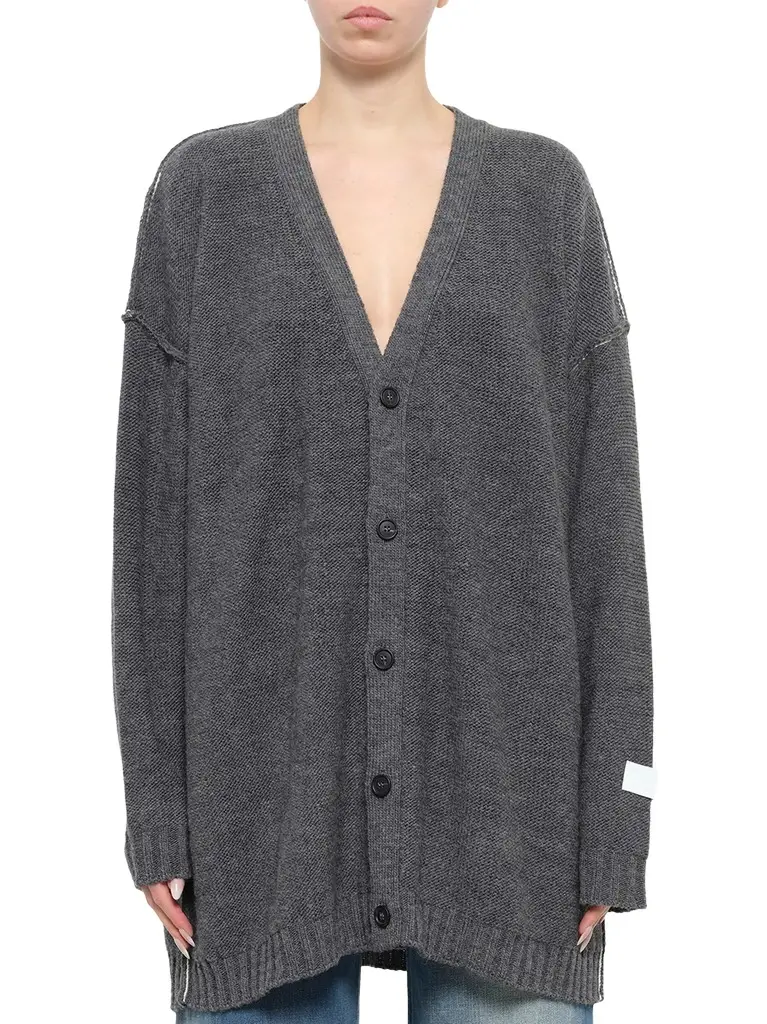 MM6 MAISON MARGIELA Cardigan in Grey Melange