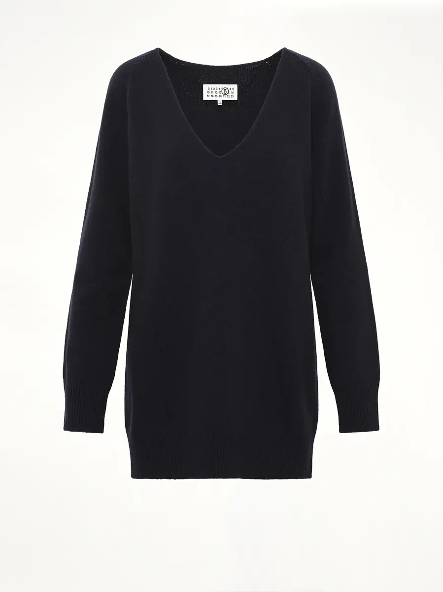 MM6 MAISON MARGIELA V-neck Wool Sweater | Thumbnail 2 MM6 MAISON MARGIELA V-neck Wool Sweater | Thumbnail 2