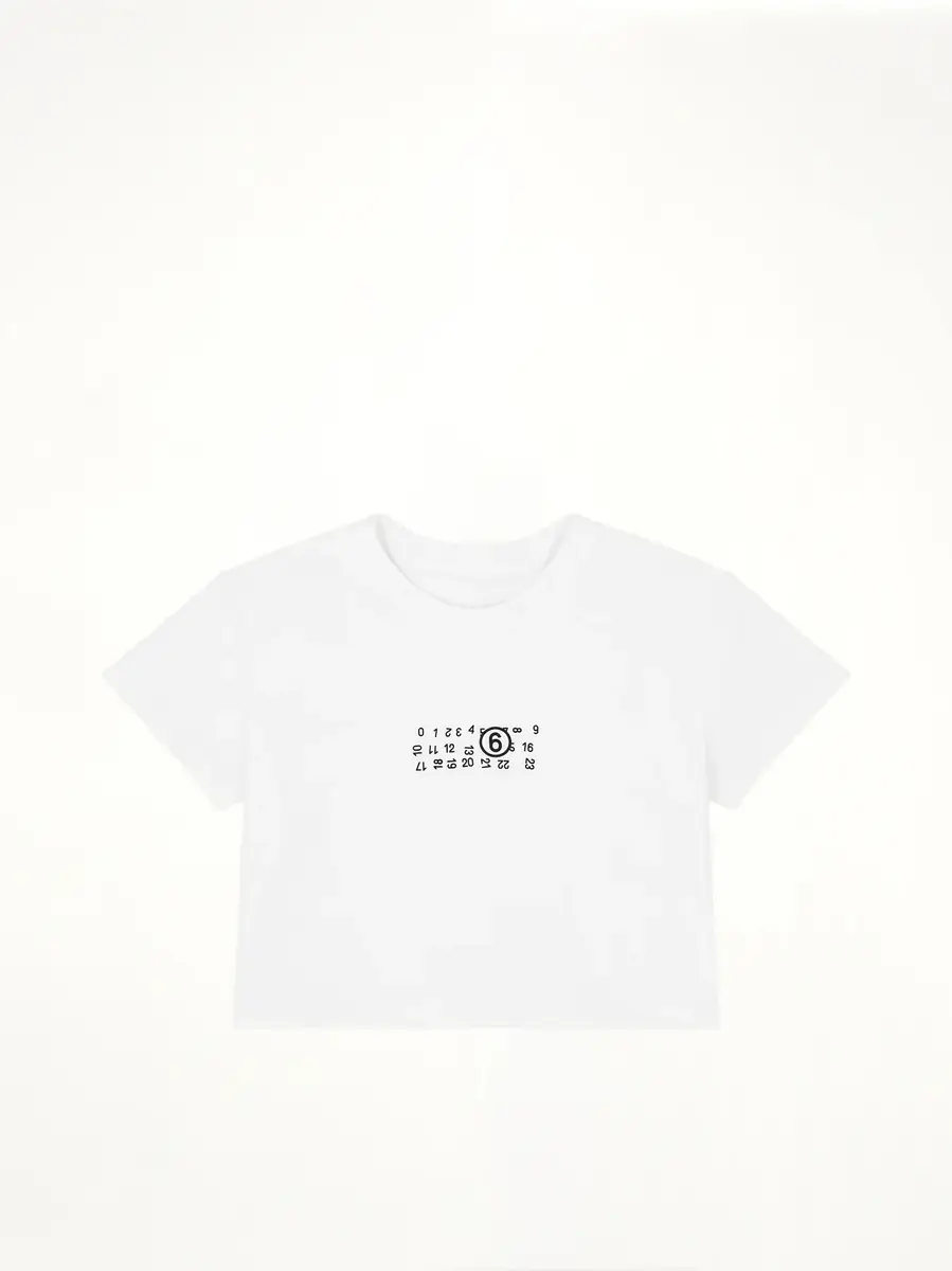 MM6 MAISON MARGIELA Mm6 Logo T-shirt in Off White | Thumbnail 2 MM6 MAISON MARGIELA Mm6 Logo T-shirt in Off White | Thumbnail 2