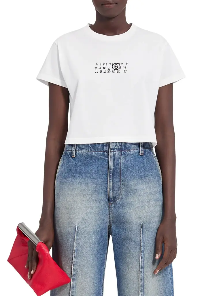 MM6 MAISON MARGIELA Mm6 Logo T-shirt in Off White