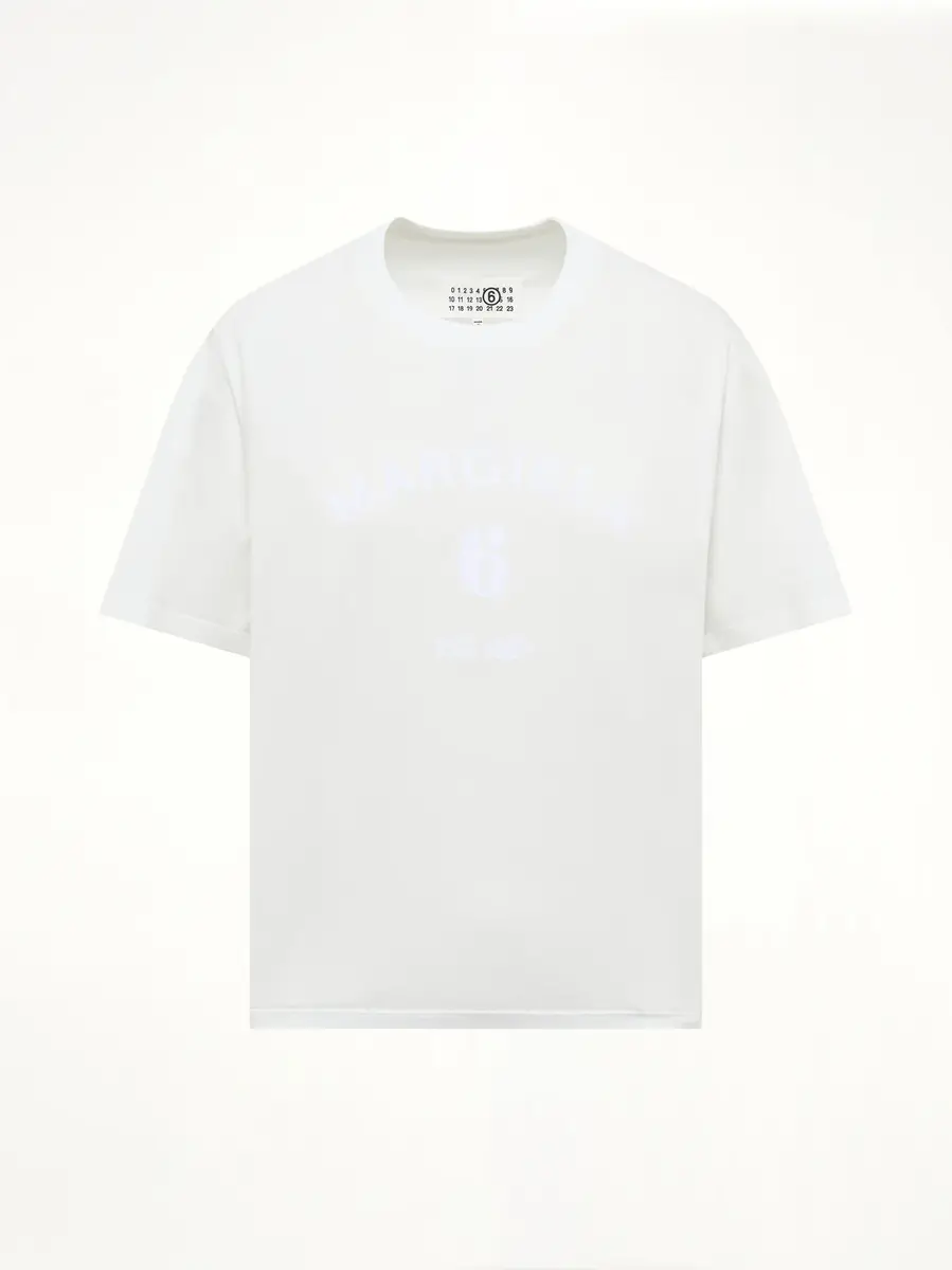 MM6 MAISON MARGIELA Margiela 6 T-shirt in Off White | Thumbnail 2 MM6 MAISON MARGIELA Margiela 6 T-shirt in Off White | Thumbnail 2
