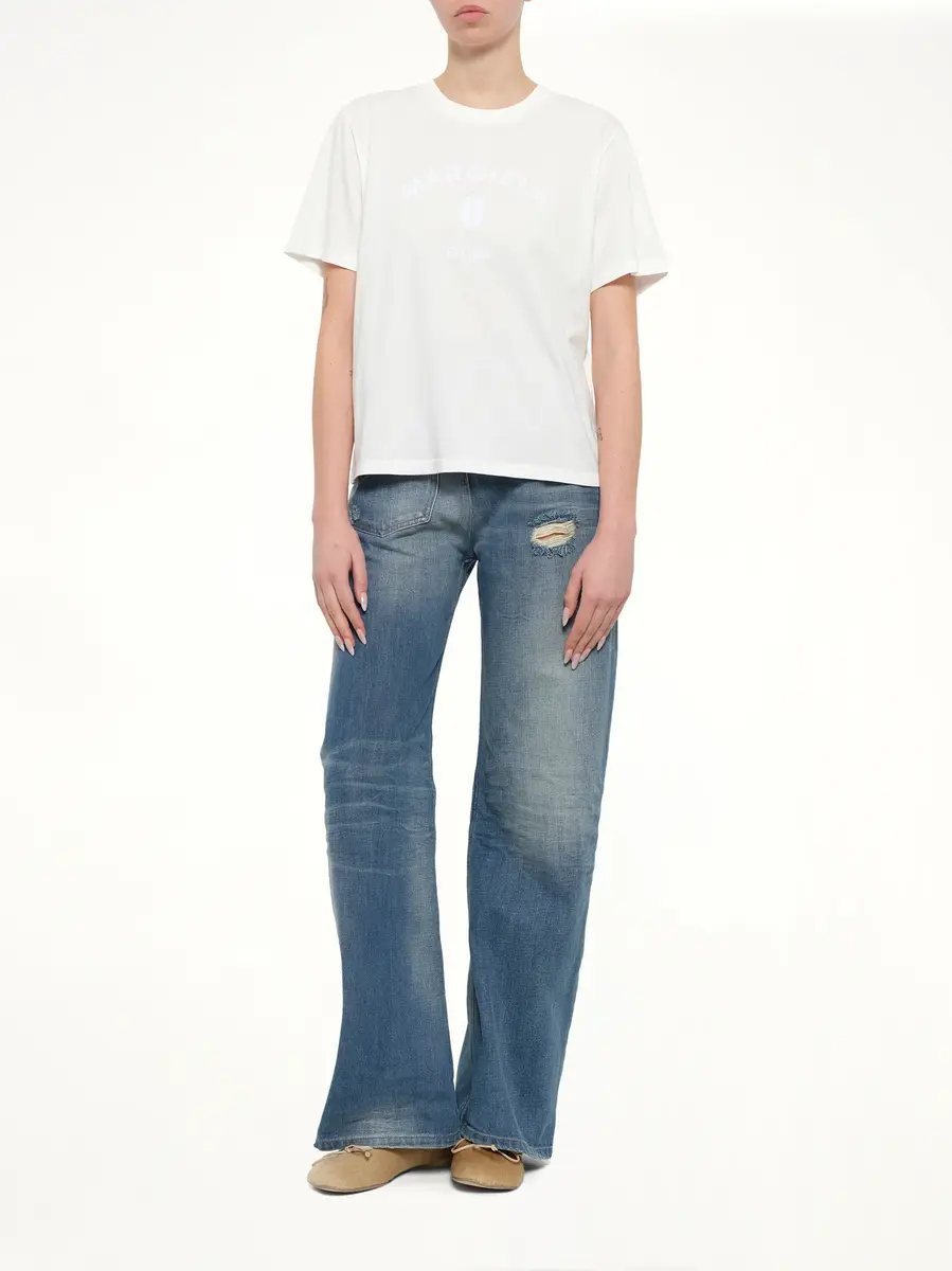MM6 MAISON MARGIELA Margiela 6 T-shirt in Off White | Thumbnail 4 MM6 MAISON MARGIELA Margiela 6 T-shirt in Off White | Thumbnail 4