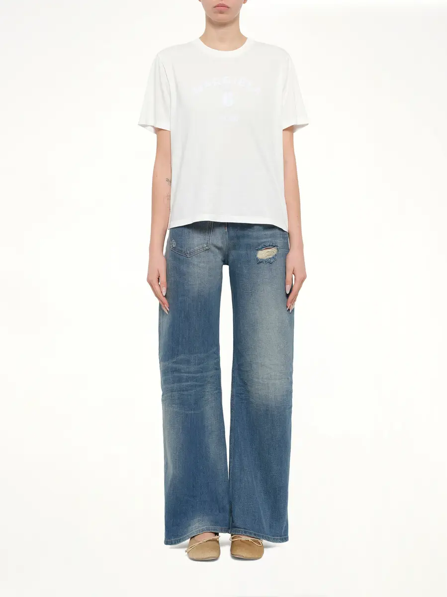 MM6 MAISON MARGIELA Margiela 6 T-shirt in Off White | Thumbnail 7 MM6 MAISON MARGIELA Margiela 6 T-shirt in Off White | Thumbnail 7