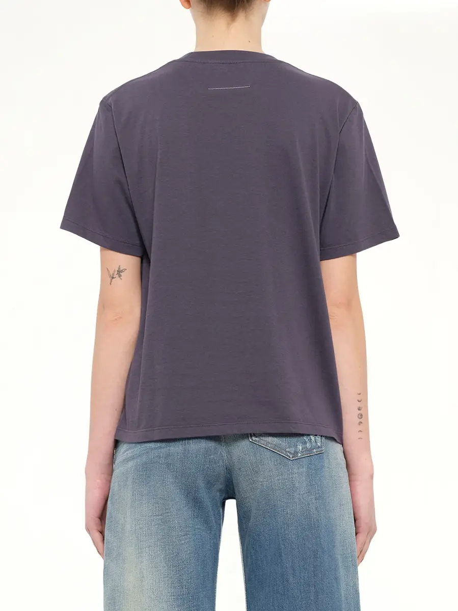 MM6 MAISON MARGIELA Margiela 6 T-shirt in Midnight Blue | Thumbnail 5 MM6 MAISON MARGIELA Margiela 6 T-shirt in Midnight Blue | Thumbnail 5