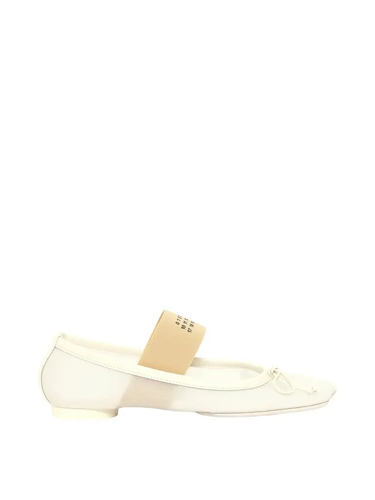 MM6 MAISON MARGIELA Anatomic Mesh Ballerina in Bleached Sand