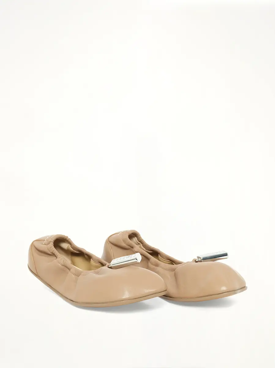 MM6 MAISON MARGIELA Lock Ballet Shoe in Tawny Birch | Thumbnail 2 MM6 MAISON MARGIELA Lock Ballet Shoe in Tawny Birch | Thumbnail 2