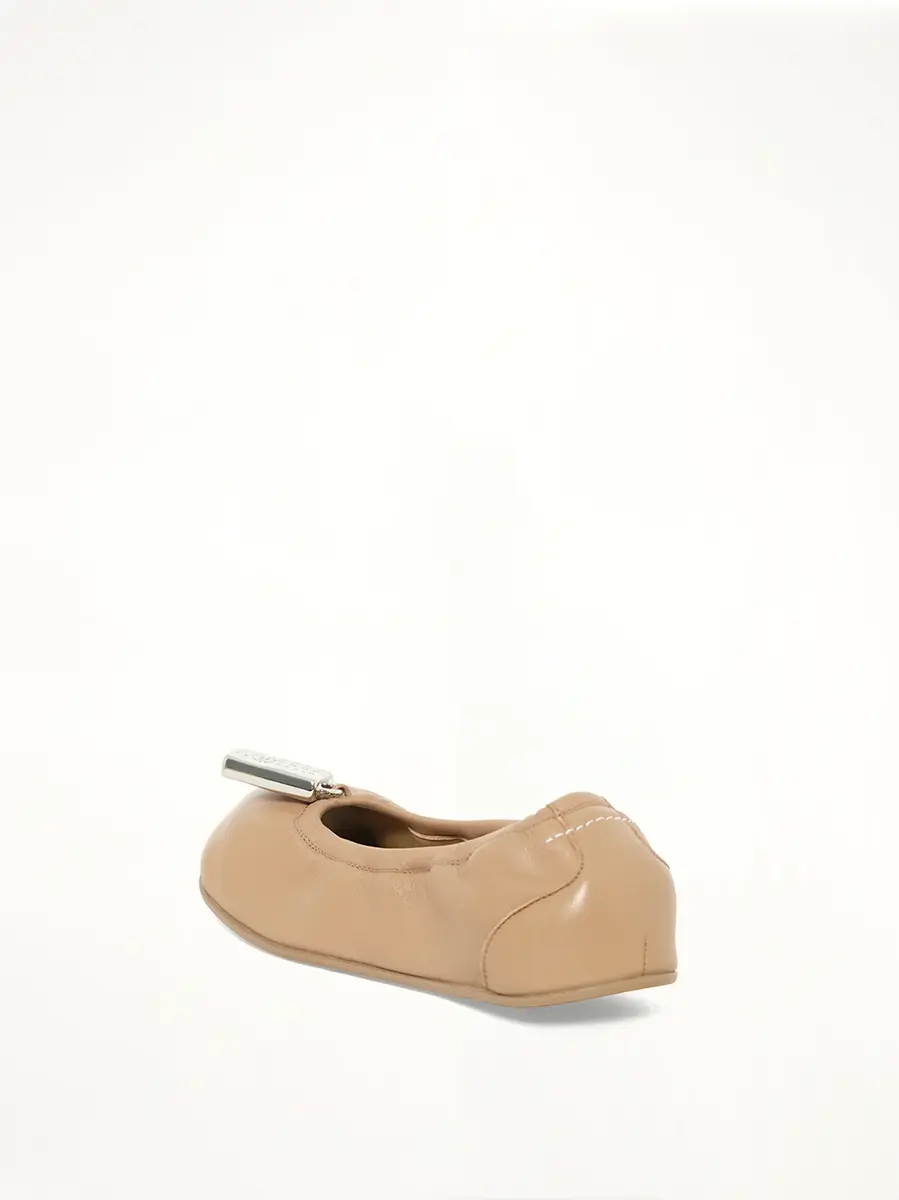 MM6 MAISON MARGIELA Lock Ballet Shoe in Tawny Birch | Thumbnail 3 MM6 MAISON MARGIELA Lock Ballet Shoe in Tawny Birch | Thumbnail 3