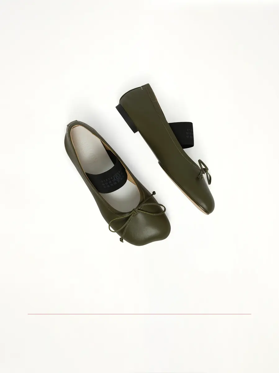 MM6 MAISON MARGIELA Ballet Shoes in Beech | Thumbnail 4 MM6 MAISON MARGIELA Ballet Shoes in Beech | Thumbnail 4