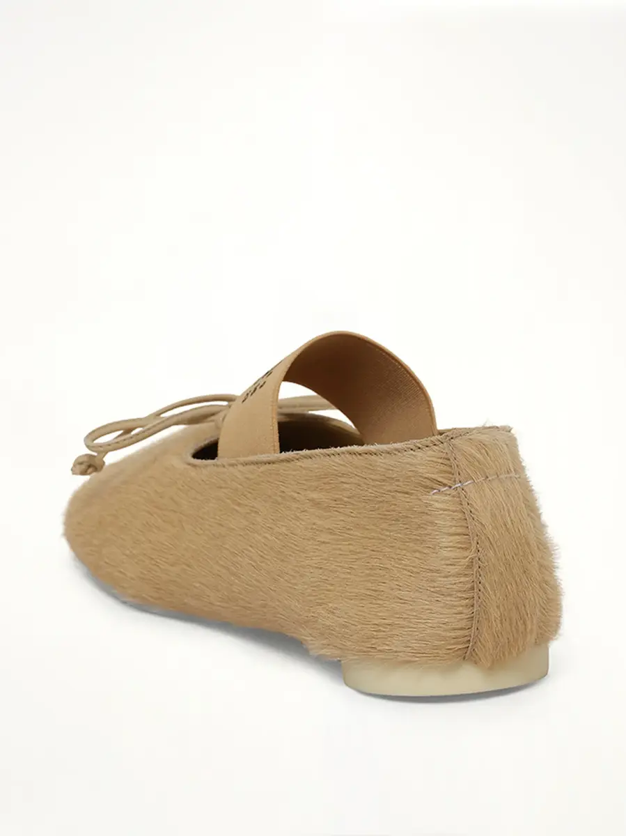 MM6 MAISON MARGIELA Pony Ballet Shoes in Marzipan | Thumbnail 3 MM6 MAISON MARGIELA Pony Ballet Shoes in Marzipan | Thumbnail 3