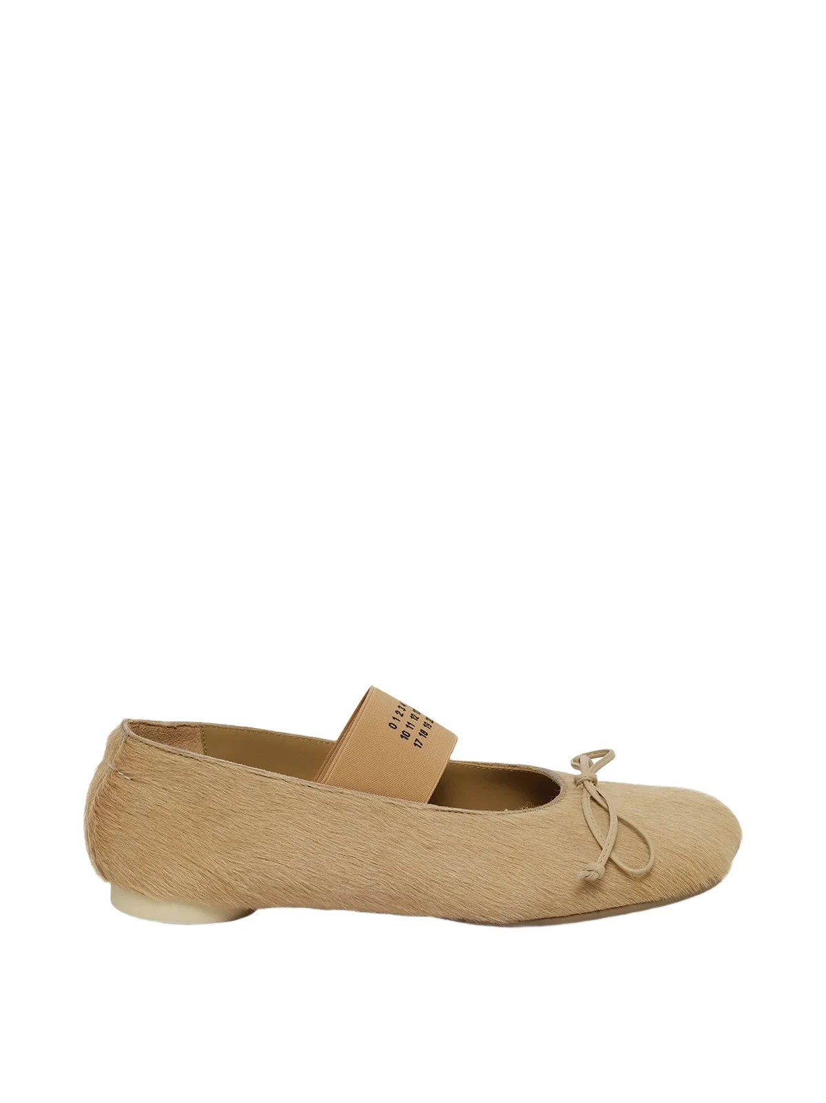 MM6 MAISON MARGIELA Pony Ballet Shoes in Marzipan