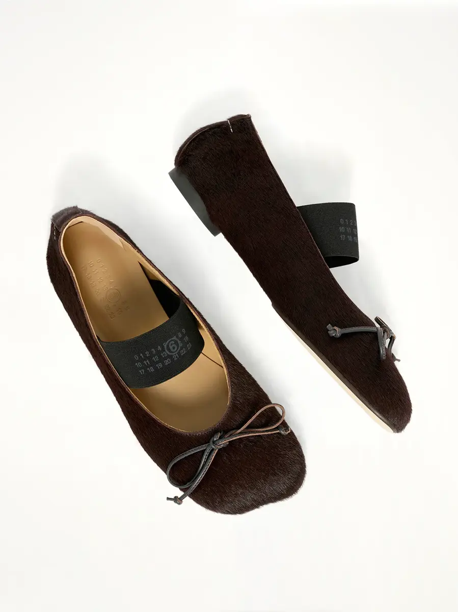 MM6 MAISON MARGIELA Pony Ballet Shoes in Dark Brown | Thumbnail 4 MM6 MAISON MARGIELA Pony Ballet Shoes in Dark Brown | Thumbnail 4