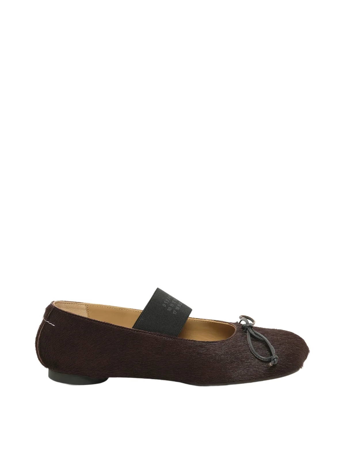 MM6 MAISON MARGIELA Pony Ballet Shoes in Dark Brown
