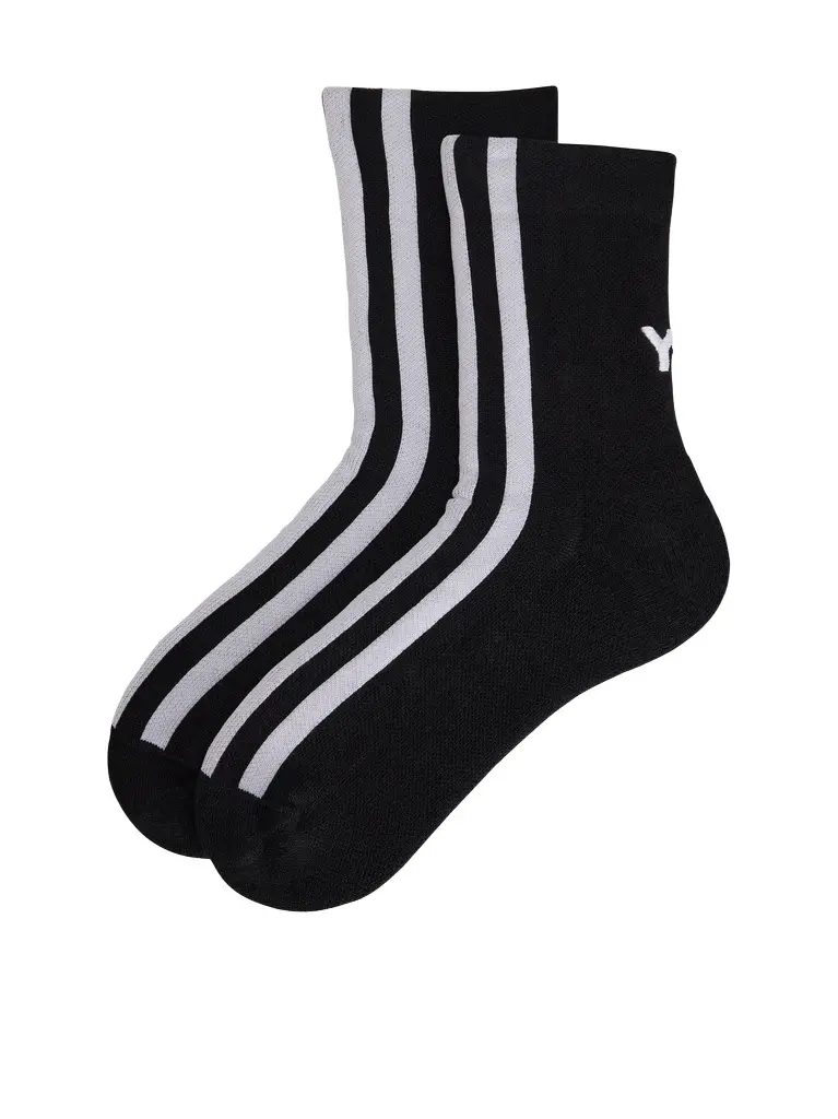 Y-3 Y-3 Stripe Socks in Black/white