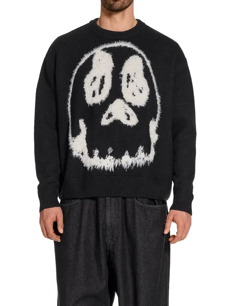 Y-3 Skull Graphic Knit Sweater