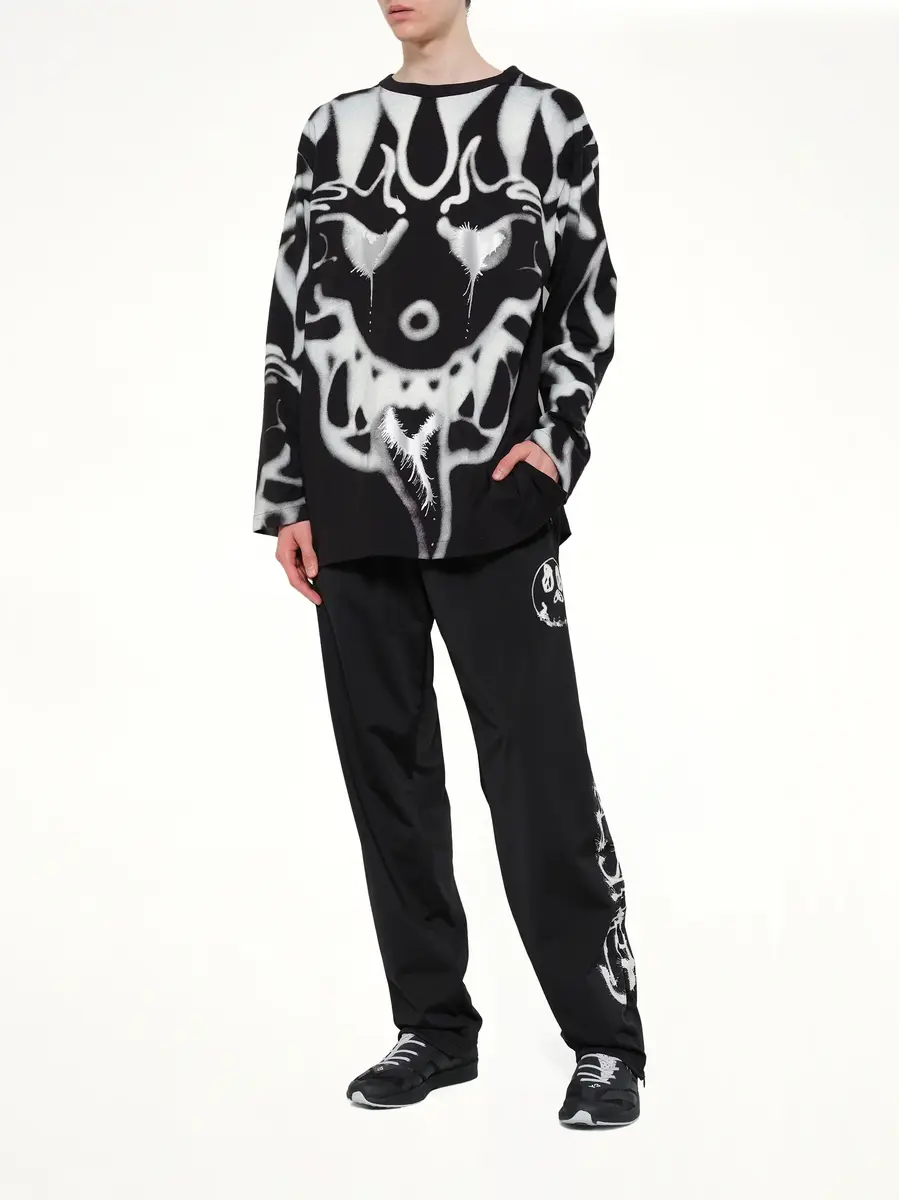 Y-3 Skull Graphic 3 Stripe Pants | Thumbnail 4