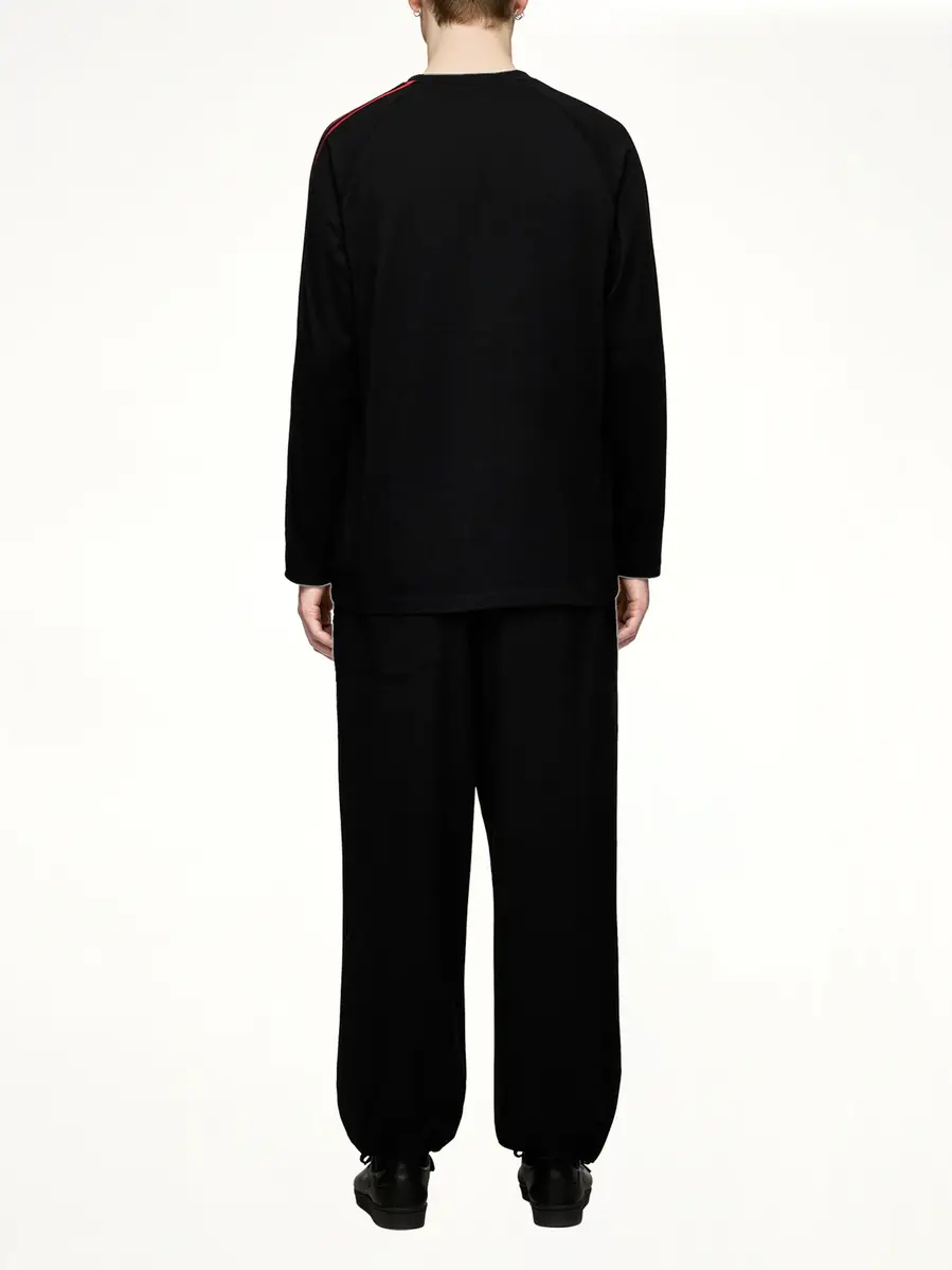 Y-3 Gradient 3 Stripe LS T-shirt in Black/red | Thumbnail 5 Y-3 Gradient 3 Stripe LS T-shirt in Black/red | Thumbnail 5