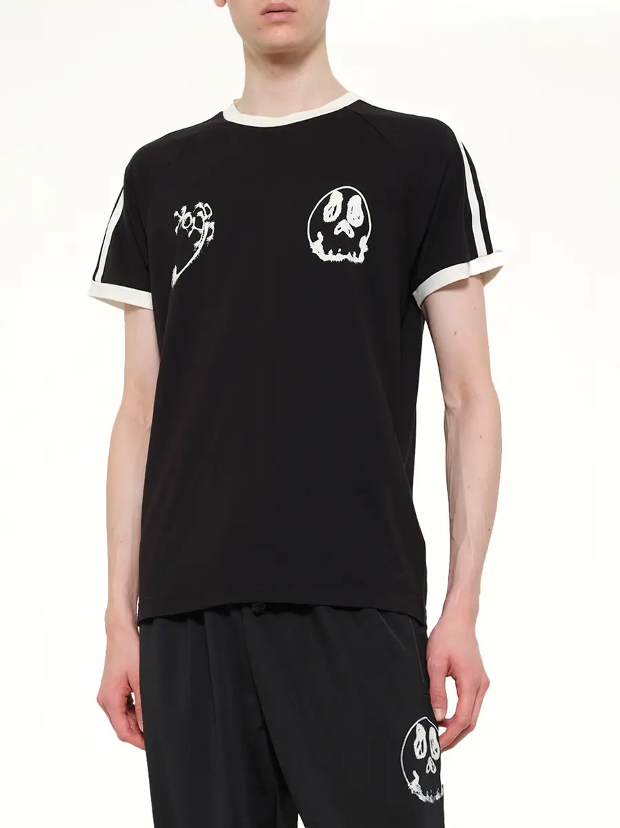 Y-3 Skull Graphic 3 Stripe T-shirt | Thumbnail 6