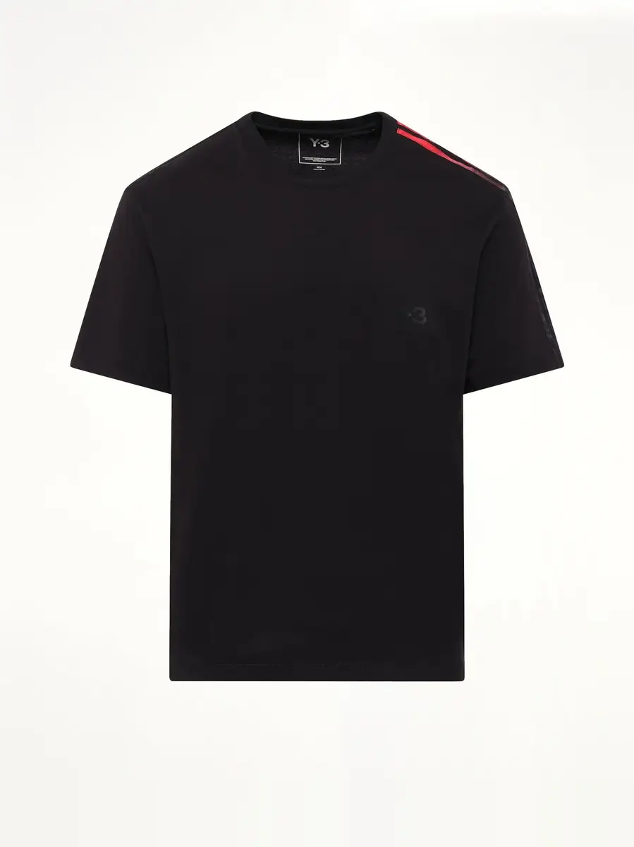 Y-3 Gradient 3 Stripe T-shirt in Black/red | Thumbnail 2 Y-3 Gradient 3 Stripe T-shirt in Black/red | Thumbnail 2