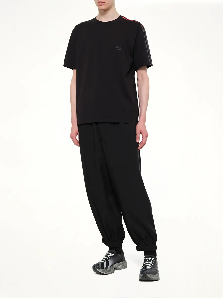Y-3 Gradient 3 Stripe T-shirt in Black/red | Thumbnail 4 Y-3 Gradient 3 Stripe T-shirt in Black/red | Thumbnail 4