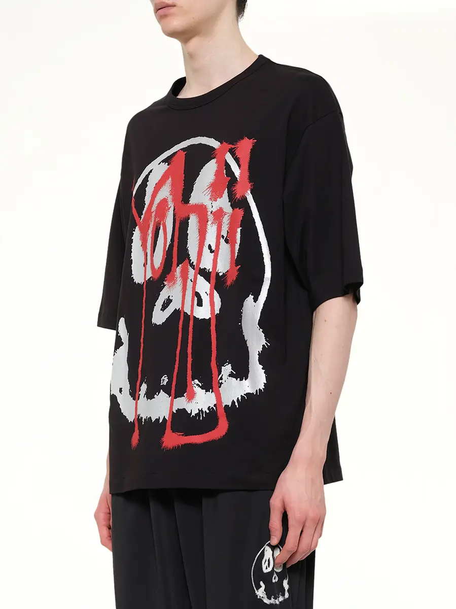 Y-3 Skull Graphic T-shirt in Black/red | Thumbnail 3 Y-3 Skull Graphic T-shirt in Black/red | Thumbnail 3