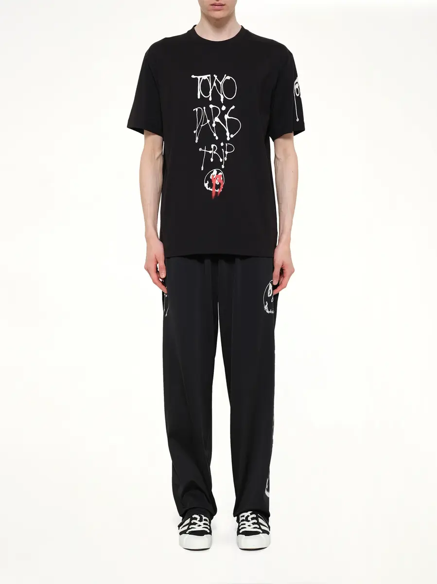 Y-3 City Graphic T-shirt in Black/red | Thumbnail 7