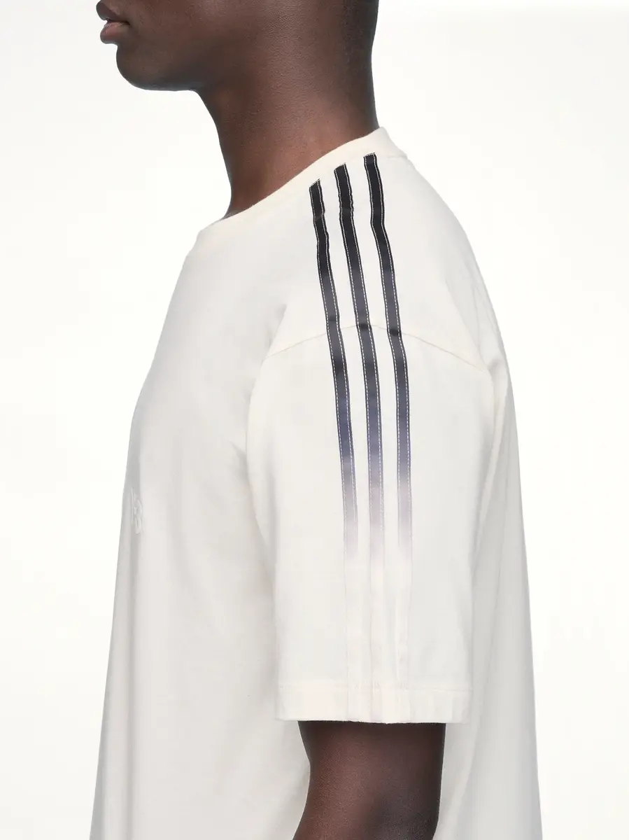 Y-3 Gradient 3 Stripes T-shirt in Chalk White | Thumbnail 6 Y-3 Gradient 3 Stripes T-shirt in Chalk White | Thumbnail 6