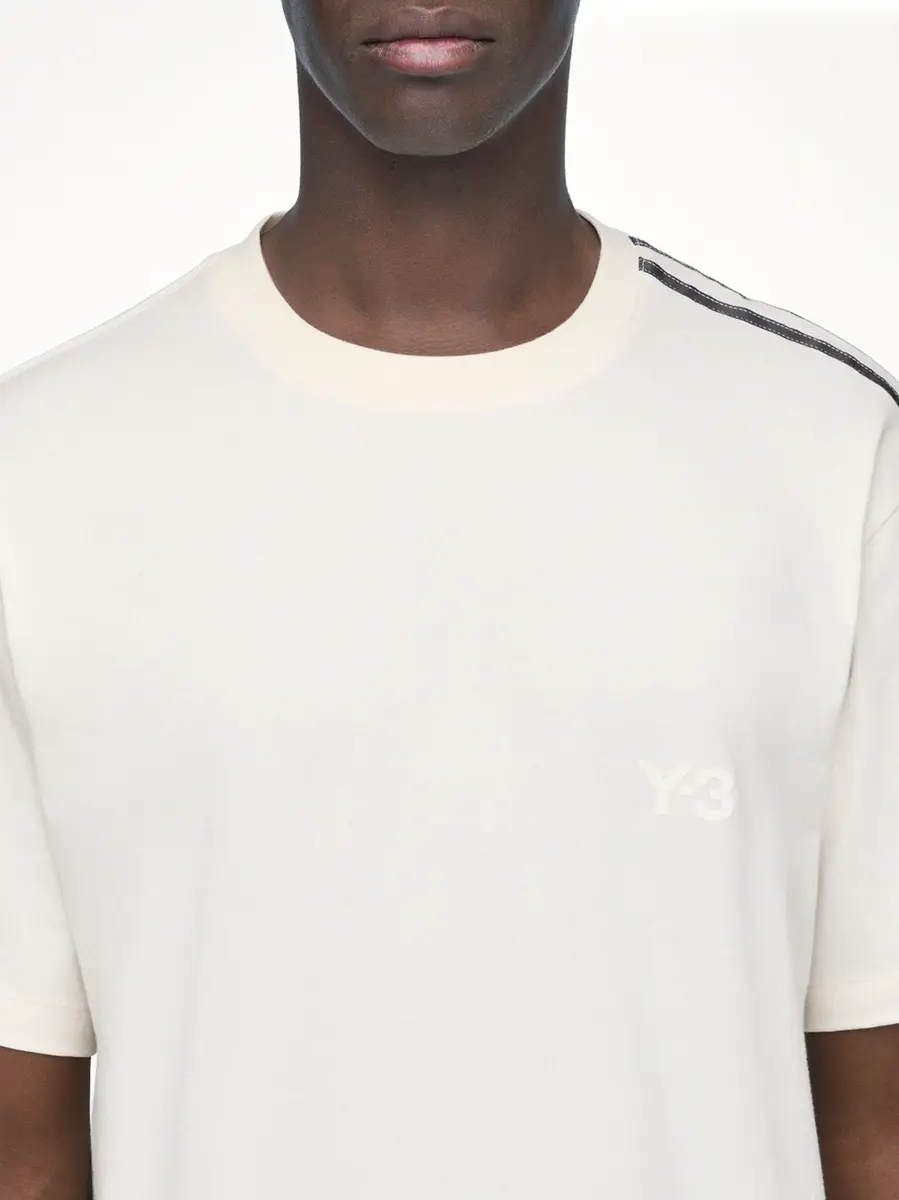 Y-3 Gradient 3 Stripes T-shirt in Chalk White | Thumbnail 7 Y-3 Gradient 3 Stripes T-shirt in Chalk White | Thumbnail 7