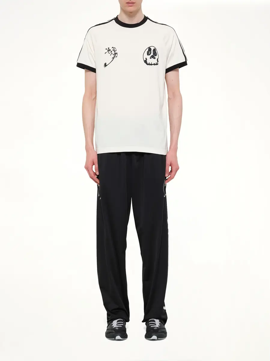 Y-3 Skull Graphic 3 Stripe T-shirt in Chalk White | Thumbnail 7 Y-3 Skull Graphic 3 Stripe T-shirt in Chalk White | Thumbnail 7