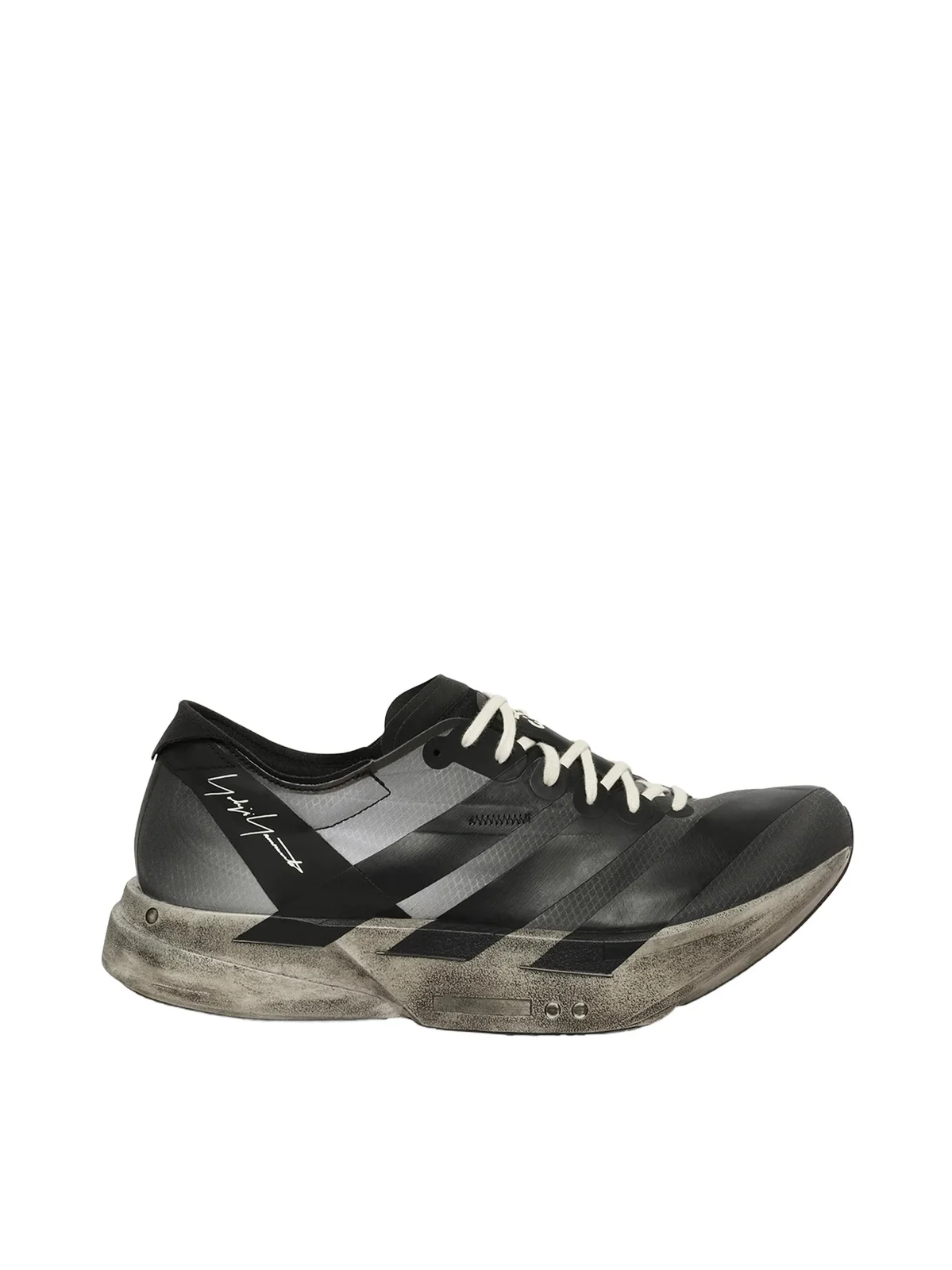 Y-3 Adios Pro 4 Sneaker in Black/off White Y-3 Adios Pro 4 Sneaker in Black/off White