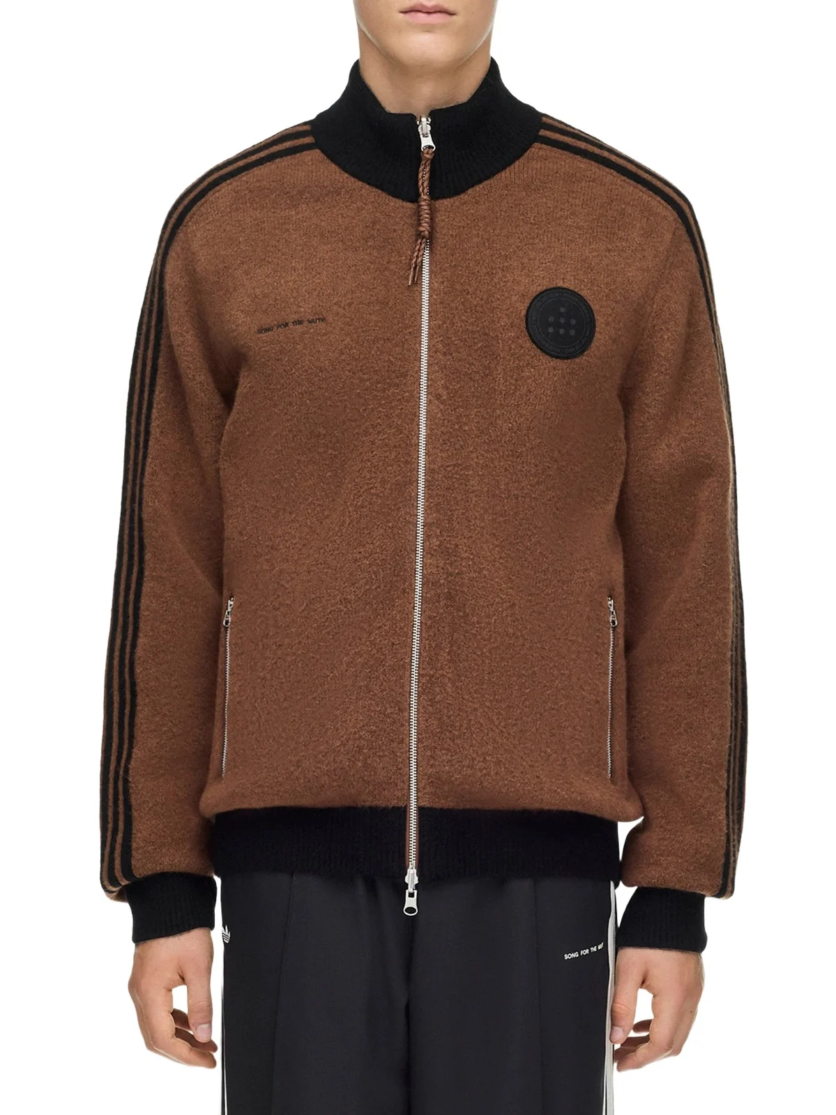 Adidas x Sftm Knit Jacket in Preloved Brown