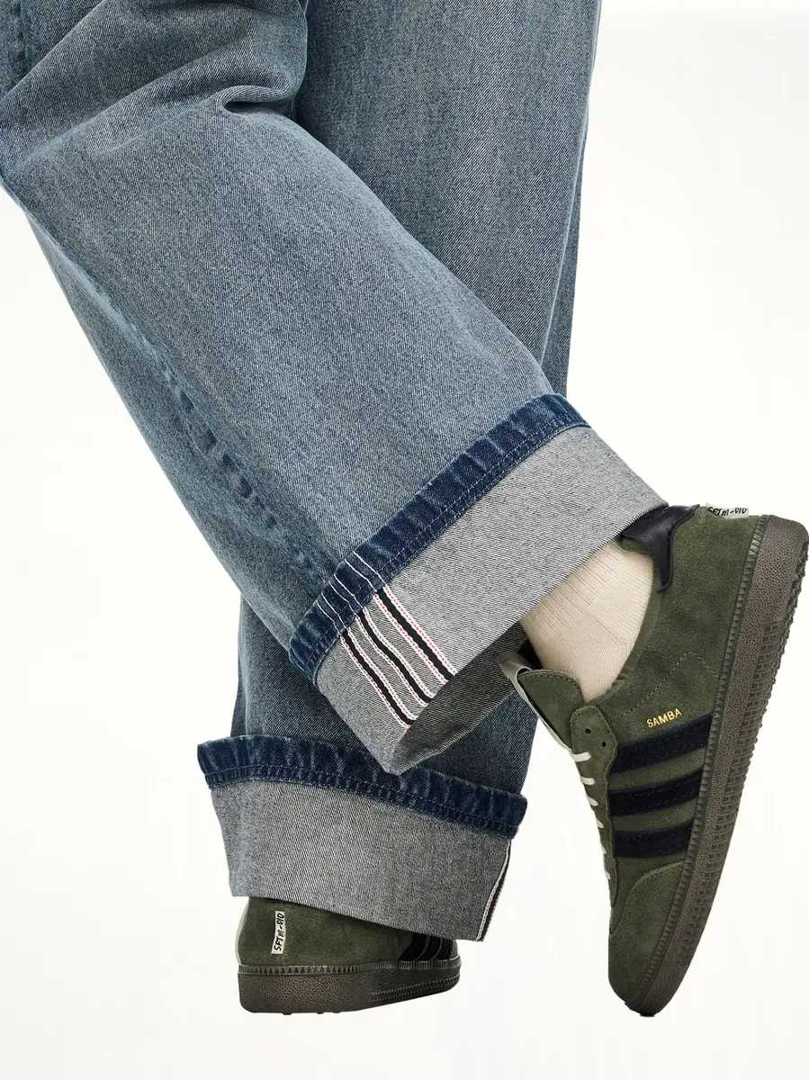 Song for the Mute Adidas x Sftm Pants in Medium Blue Denim | Thumbnail 8 Song for the Mute Adidas x Sftm Pants in Medium Blue Denim | Thumbnail 8