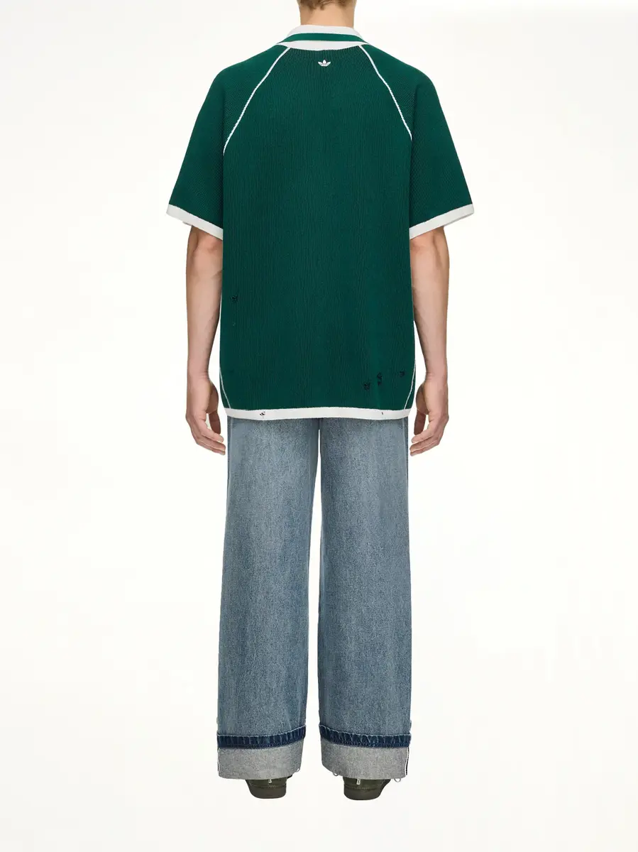 Song for the Mute Adidas x Sftm Sweat Polo in Collegiate Green | Thumbnail 5 Song for the Mute Adidas x Sftm Sweat Polo in Collegiate Green | Thumbnail 5