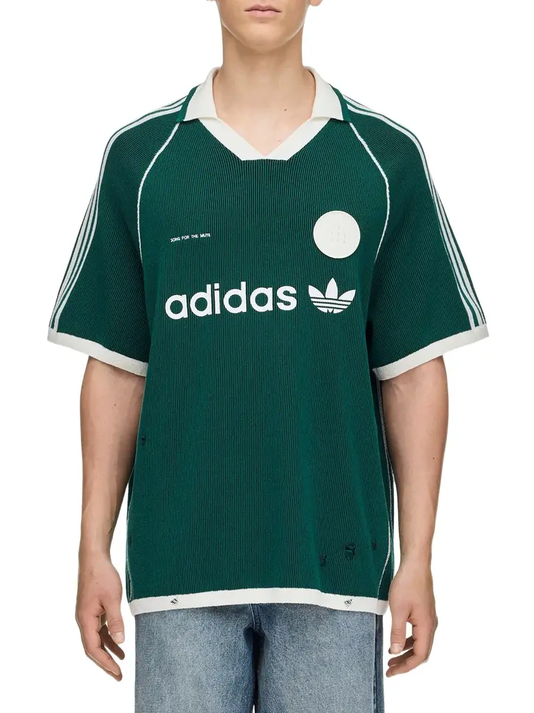 Song for the Mute Adidas x Sftm Sweat Polo in Collegiate Green