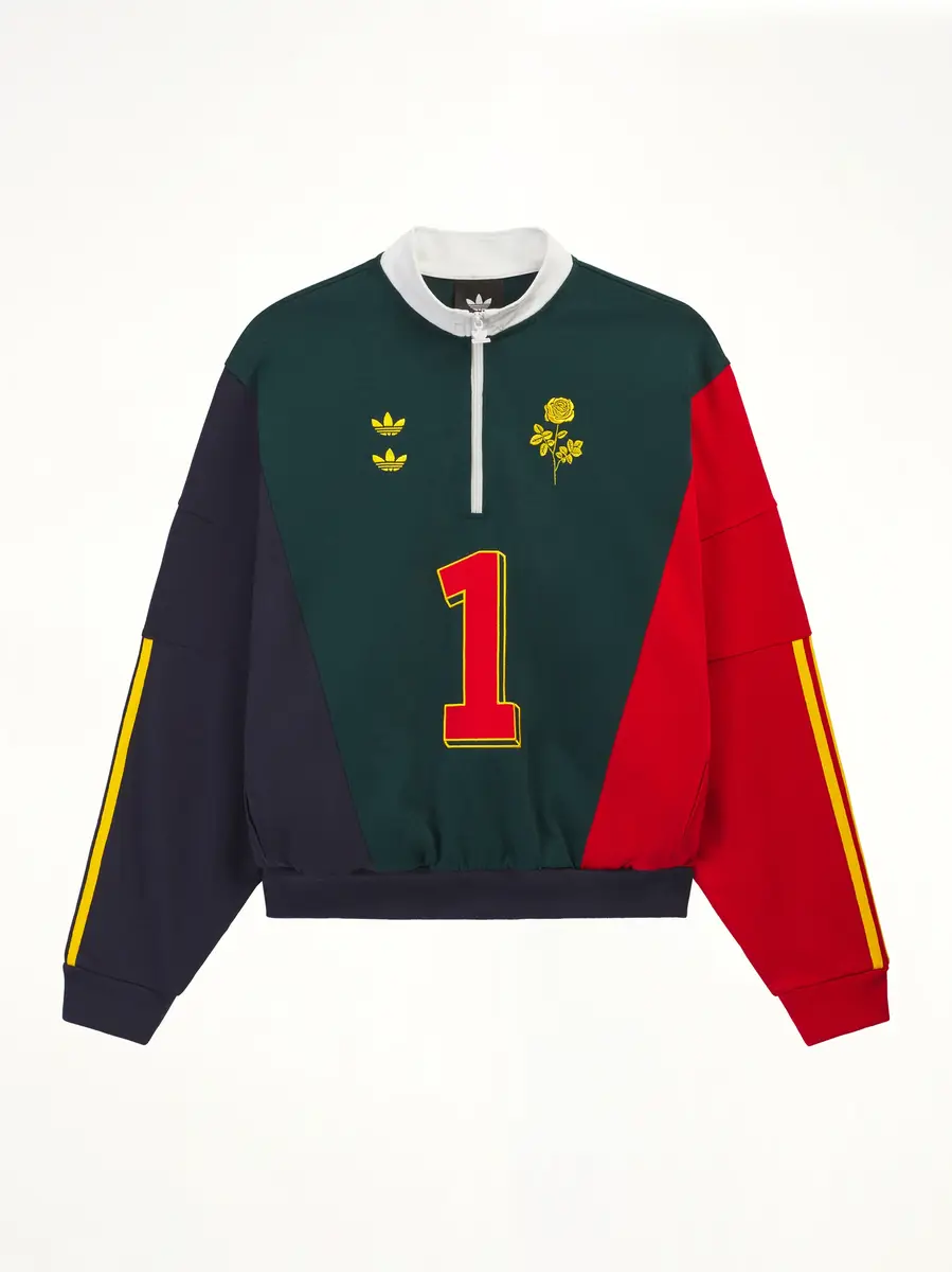 Willy Chavarria Adidas x Chavarria Watsonville Portero Pullover in Aurora Ivy | Thumbnail 2 Willy Chavarria Adidas x Chavarria Watsonville Portero Pullover in Aurora Ivy | Thumbnail 2