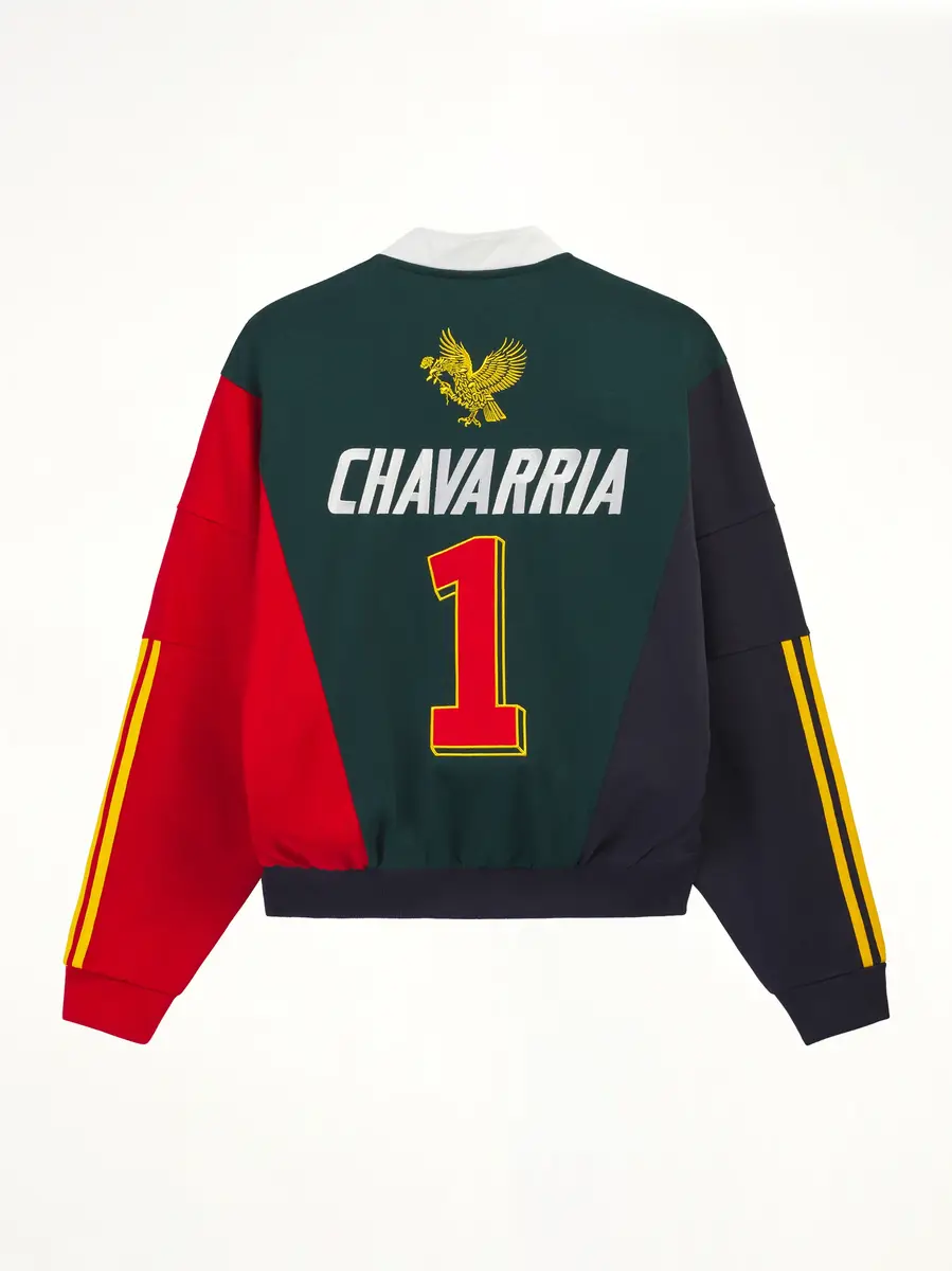 Willy Chavarria Adidas x Chavarria Watsonville Portero Pullover in Aurora Ivy | Thumbnail 6 Willy Chavarria Adidas x Chavarria Watsonville Portero Pullover in Aurora Ivy | Thumbnail 6