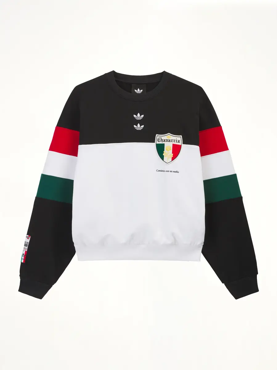 Willy Chavarria Adidas x Chavarria Crew Sweatshirt in Black/white | Thumbnail 2 Willy Chavarria Adidas x Chavarria Crew Sweatshirt in Black/white | Thumbnail 2