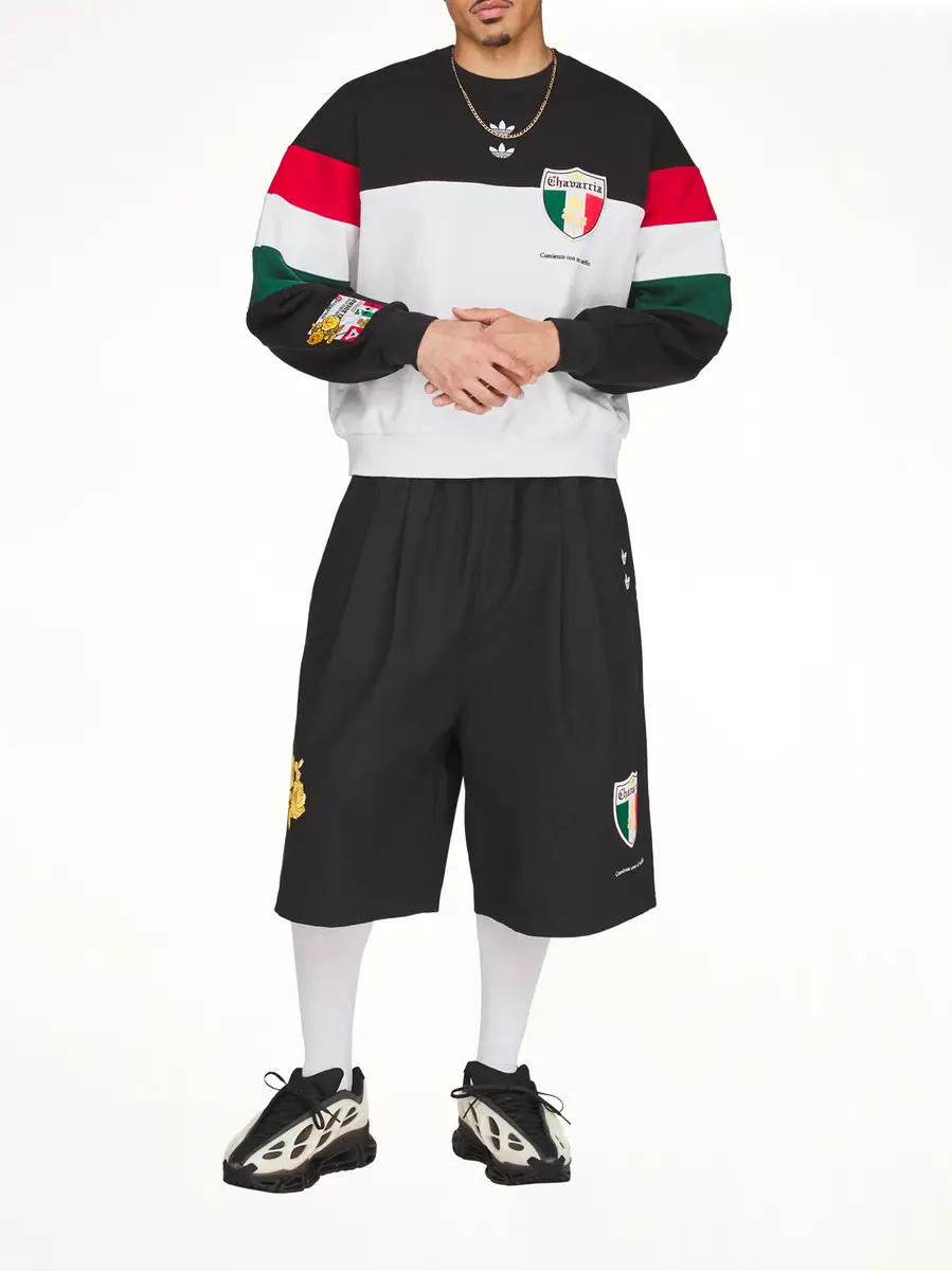 Willy Chavarria Adidas x Chavarria Crew Sweatshirt in Black/white | Thumbnail 4 Willy Chavarria Adidas x Chavarria Crew Sweatshirt in Black/white | Thumbnail 4