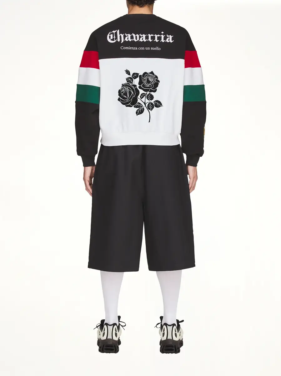 Willy Chavarria Adidas x Chavarria Crew Sweatshirt in Black/white | Thumbnail 5 Willy Chavarria Adidas x Chavarria Crew Sweatshirt in Black/white | Thumbnail 5