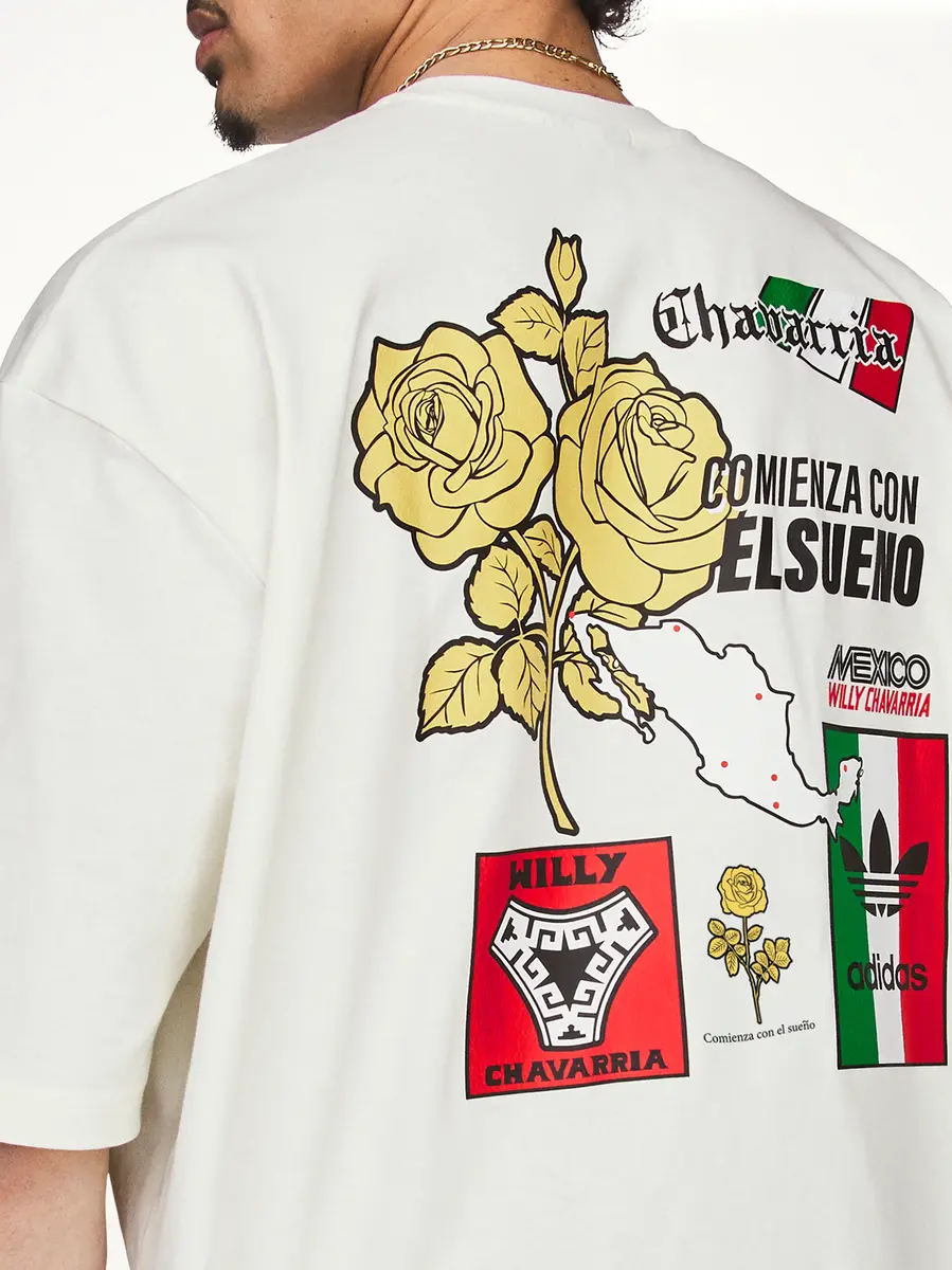 Willy Chavarria Adidas x Chavarria Merch Mexico T-shirt in Off White | Thumbnail 8 Willy Chavarria Adidas x Chavarria Merch Mexico T-shirt in Off White | Thumbnail 8