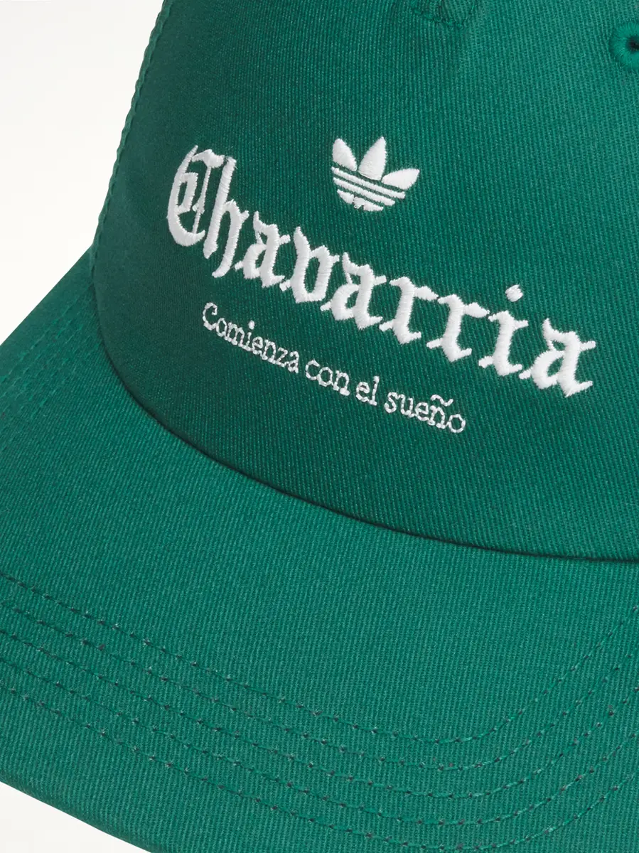 Willy Chavarria Adidas x Chavarria Logo Hat in Collegiate Green | Thumbnail 3 Willy Chavarria Adidas x Chavarria Logo Hat in Collegiate Green | Thumbnail 3