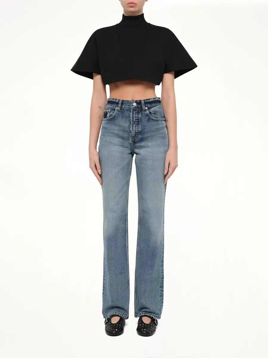 Alaïa Cotton Jersey Highneck T-shirt | Thumbnail 7