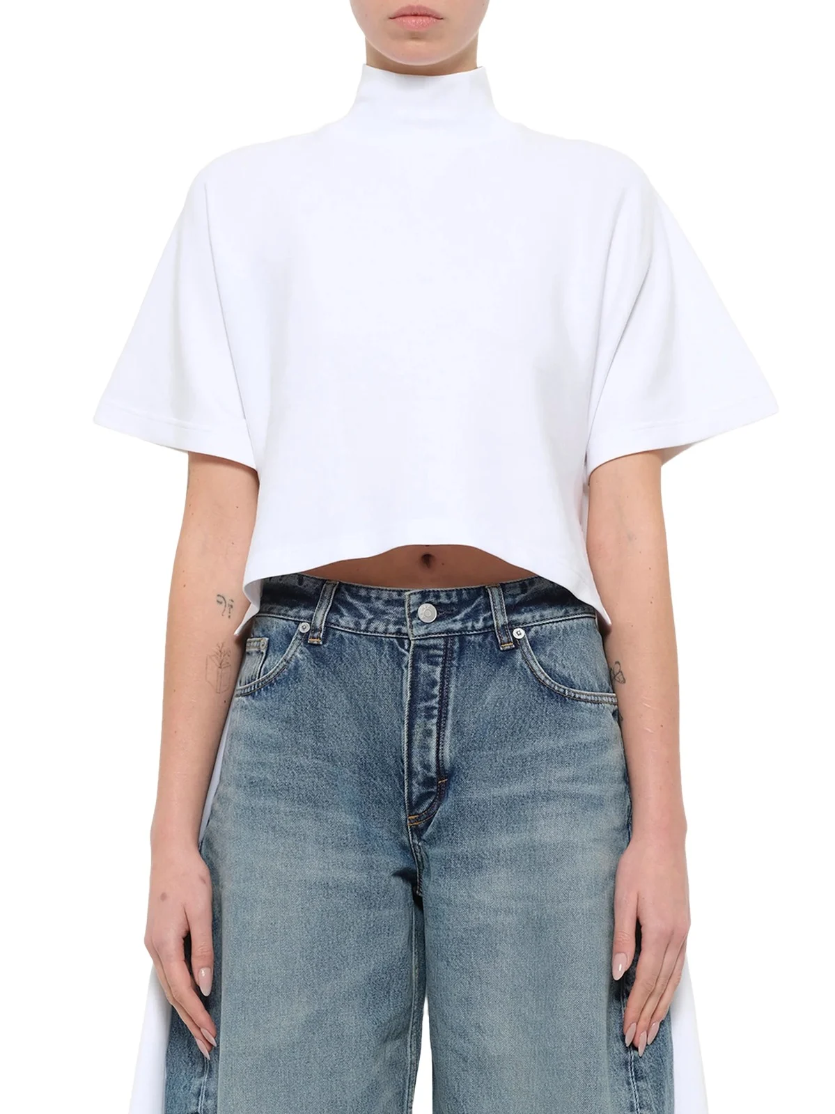 Cotton Jersey Asymmetric T-shirt