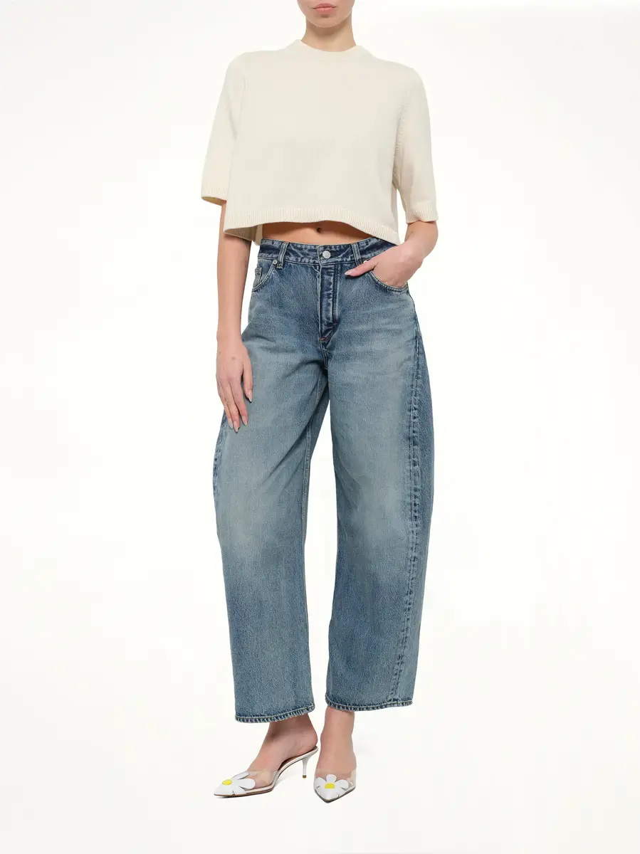Alaïa Vintage Blue Denim Rodeo Pants in Dirty Wash | Thumbnail 4 Alaïa Vintage Blue Denim Rodeo Pants in Dirty Wash | Thumbnail 4