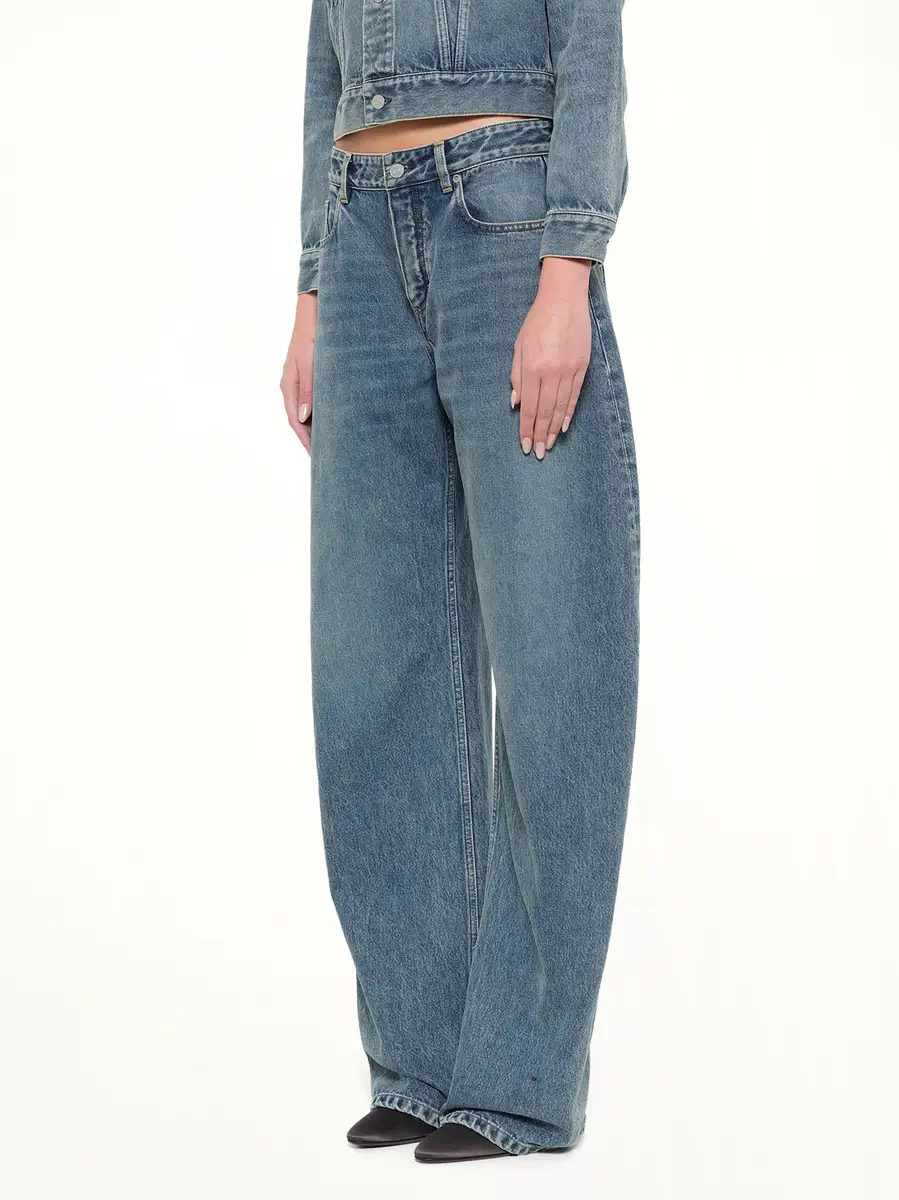 Alaïa Round Denim Pants in Handsand Wash | Thumbnail 3 Alaïa Round Denim Pants in Handsand Wash | Thumbnail 3