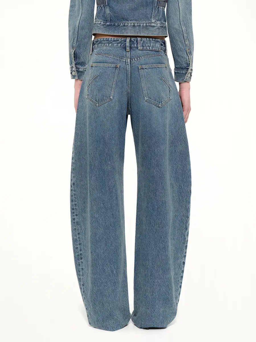 Alaïa Round Denim Pants in Handsand Wash | Thumbnail 5 Alaïa Round Denim Pants in Handsand Wash | Thumbnail 5