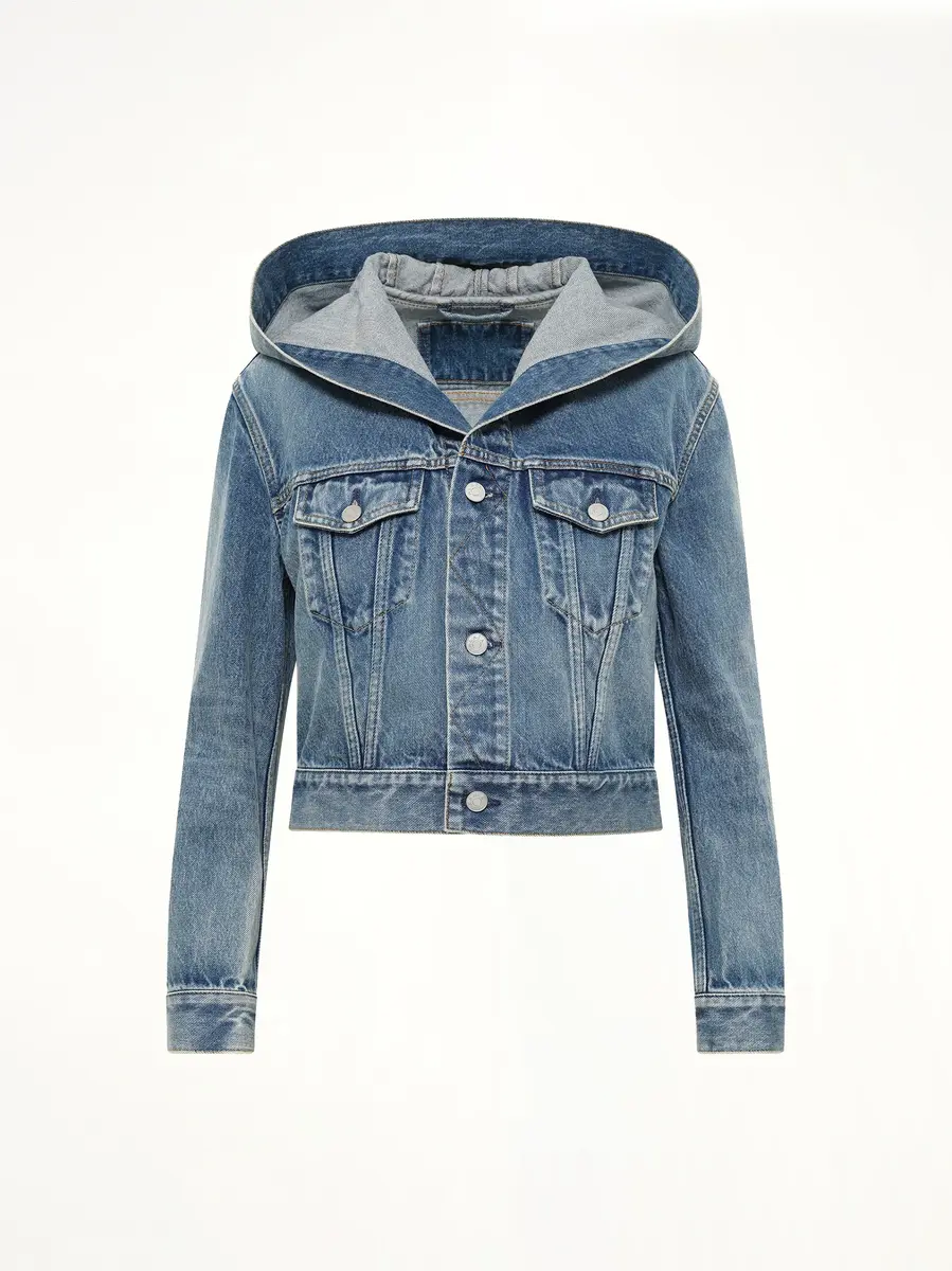 Alaïa Trucker Denim Jacket in Handsand Wash | Thumbnail 2 Alaïa Trucker Denim Jacket in Handsand Wash | Thumbnail 2