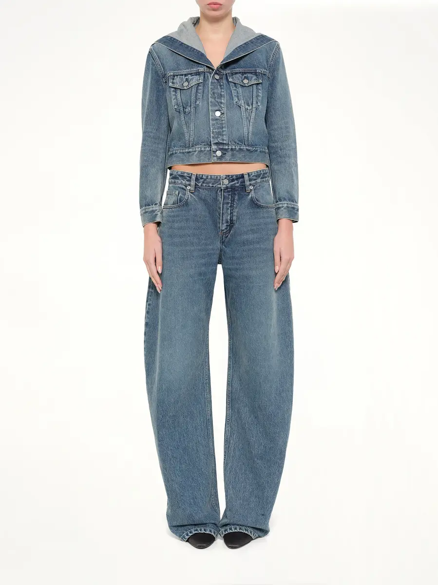 Alaïa Trucker Denim Jacket in Handsand Wash | Thumbnail 7 Alaïa Trucker Denim Jacket in Handsand Wash | Thumbnail 7