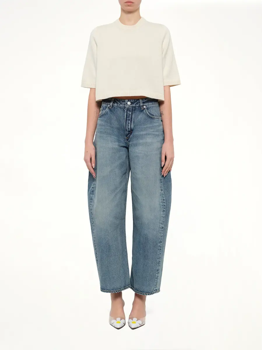 Alaïa Light Cashmere Highneck Jumper in Natural White | Thumbnail 7